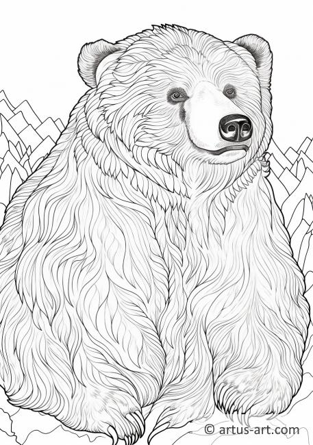 Página para colorir de urso-preguiça